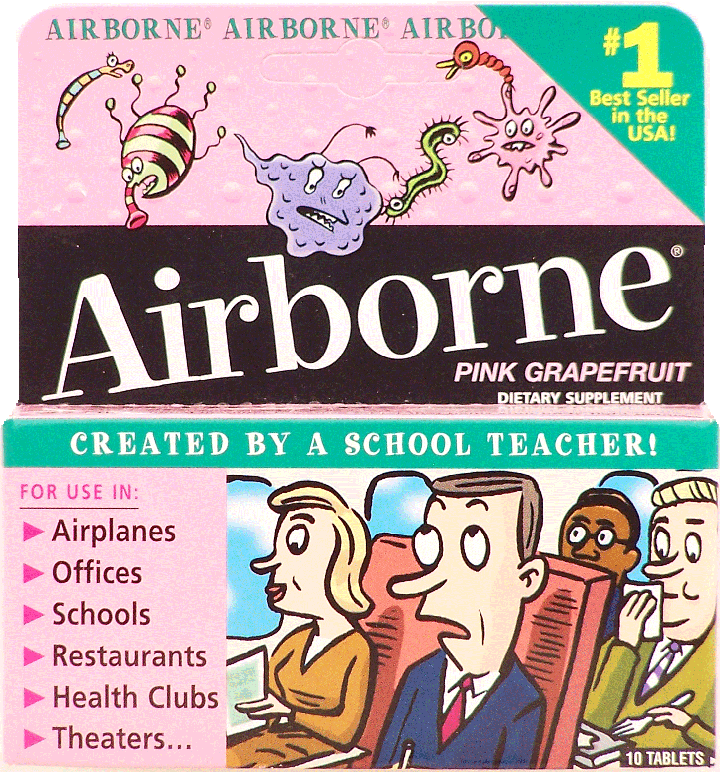 Airborne dietary supplement, helps body fight germs, pink grapefruit flavored Full-Size Picture